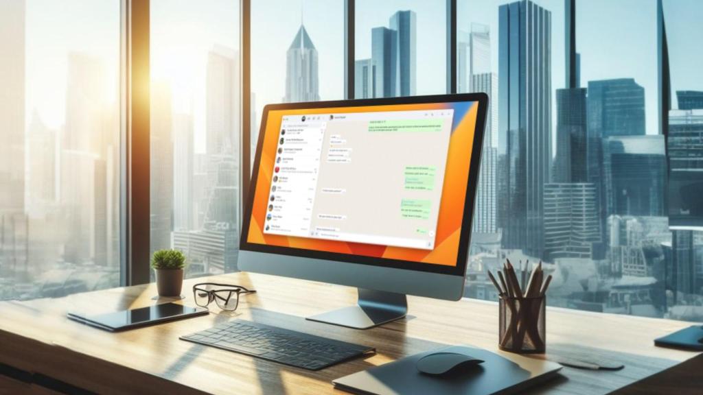 WhatsApp web en un ordenador de sobremesa