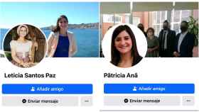 Imagen del perfil real en Facebook de Leticia Santos, a la izquierda, y de la que ha usurpado su imagen, a la derecha.