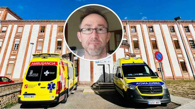 Dos ambulancias del Sacyl y Eduardo Lamarca Pinto