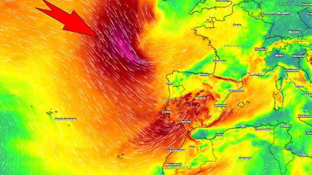Los vientos que provocará la borrasca Aline en España. Meteored.