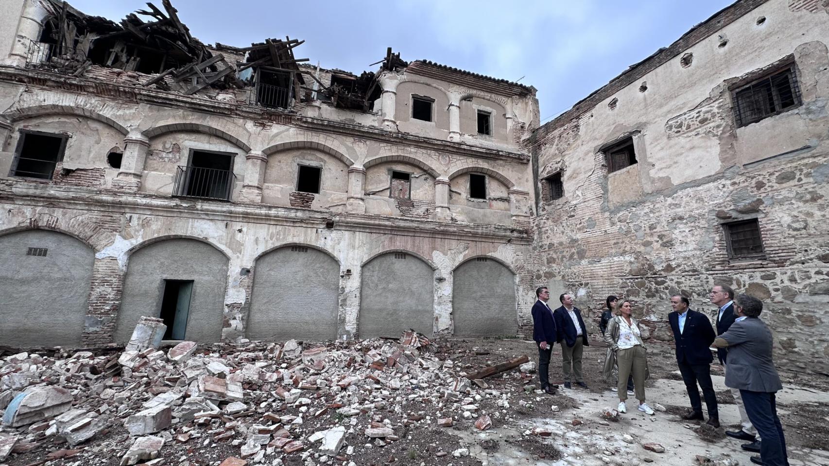 Derrumbe de parte de la cubierta de la Casa Canónigos. Foto: Ayuntamiento de Talavera.