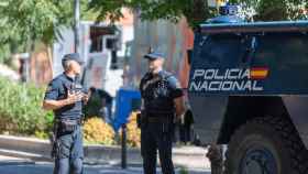 Policías nacionales en Toledo durante una reciente reunión europea.