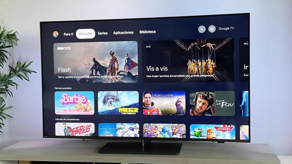 Google TV en el televisor Philips The One 8808.