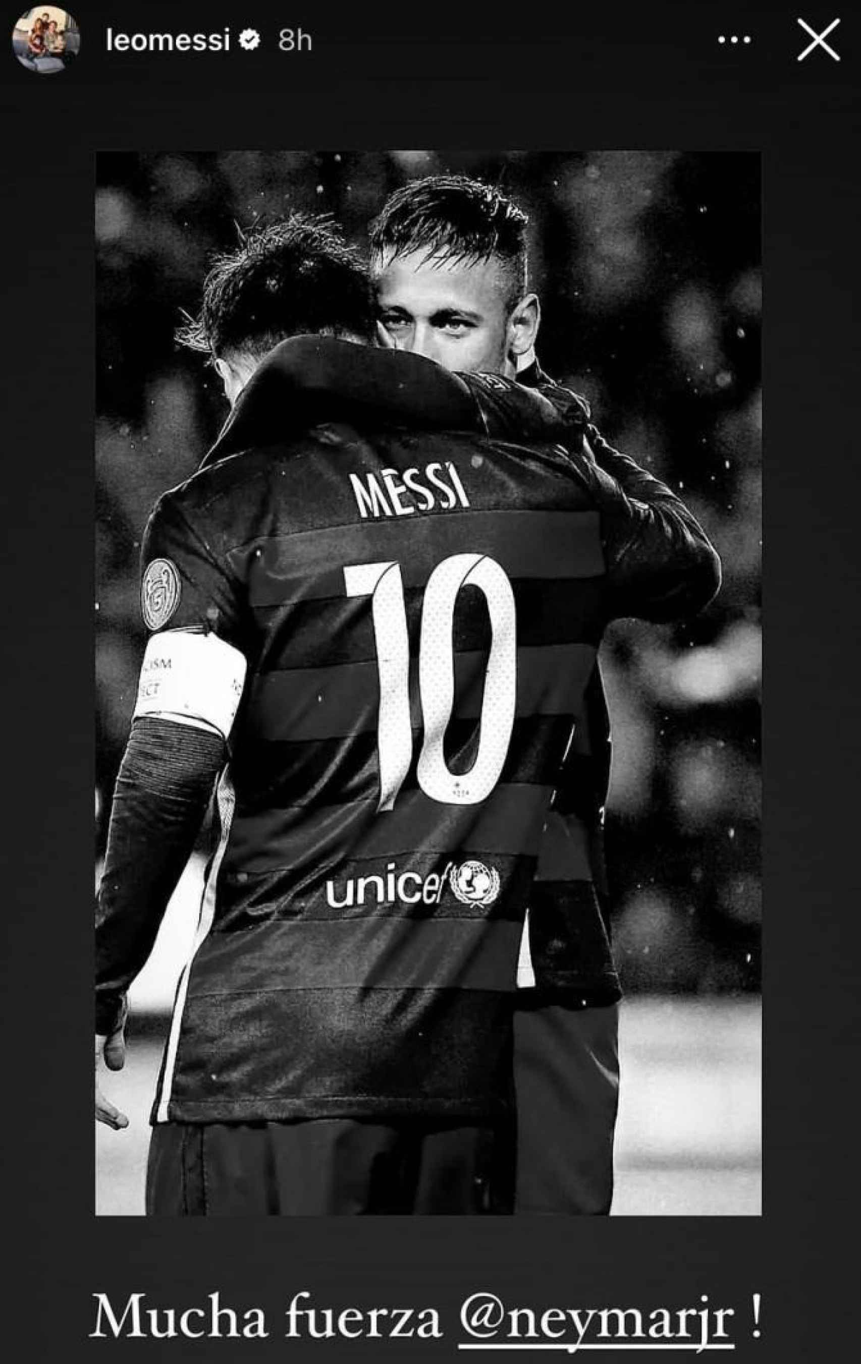 El mensaje de Leo Messi a Neymar.