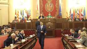 El presidente de la Junta de Castilla y León, Alfonso Fernández Mañueco, interviene en la sesión de la Comisión General de las Comunidades Autónomas en el Senado