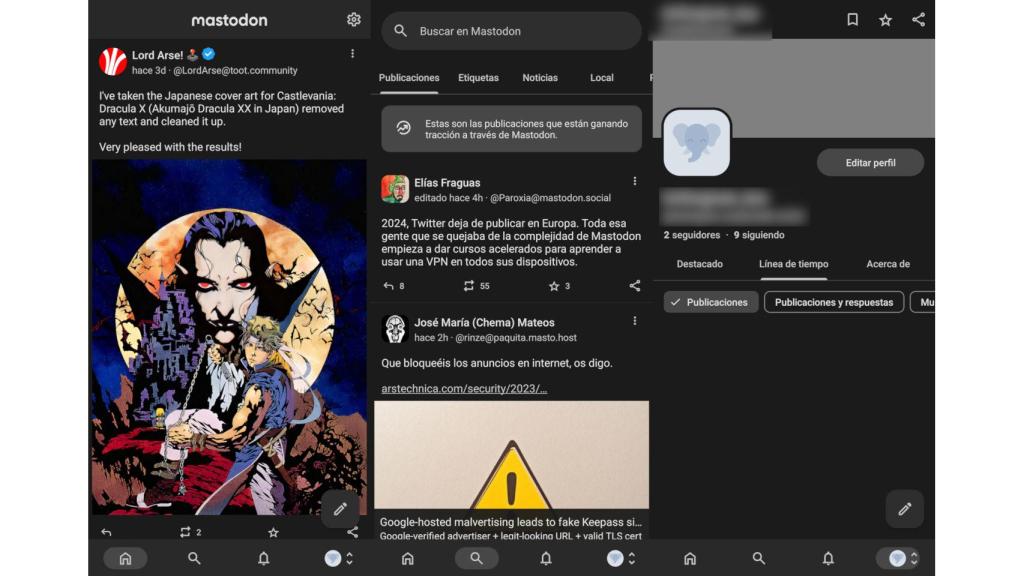 App de Mastodon para Android