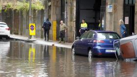 Inundaciones durante el paso de la borrasca ‘Aline’ en Vigo.