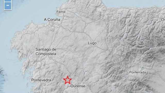 Captura del Instituto Geográfico Nacional que registró el movimiento en O Carballiño.