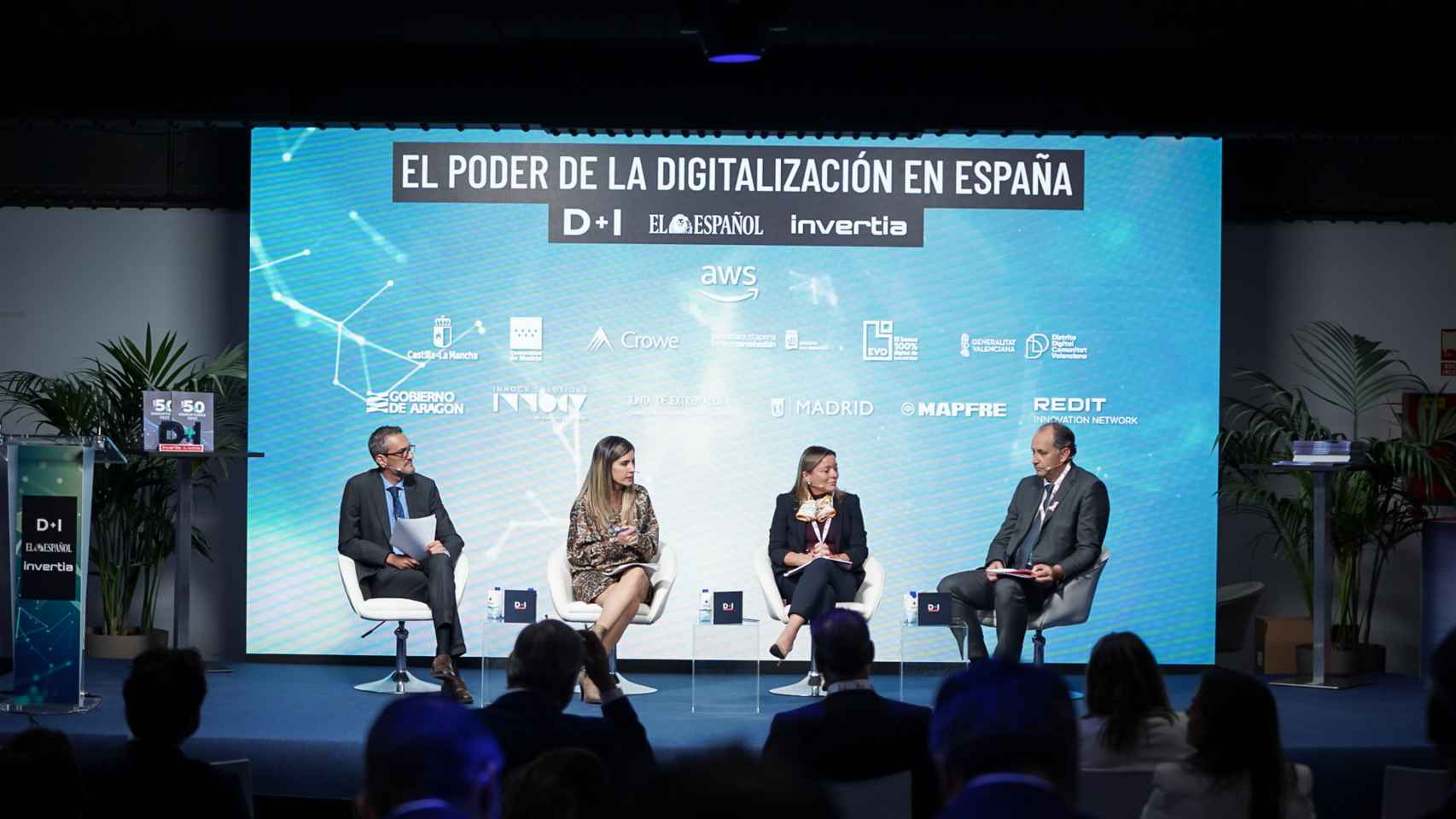 Juan Ángel Morejudo (Castilla-La Mancha), Beatriz Aznar (D+I), Eva Labarta (AWS) y Miguel López-Valverde (Comunidad de Madrid).