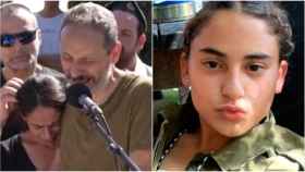 A la izquierda, el padre de Maya. A la derecha, la joven asesinada en Israel.