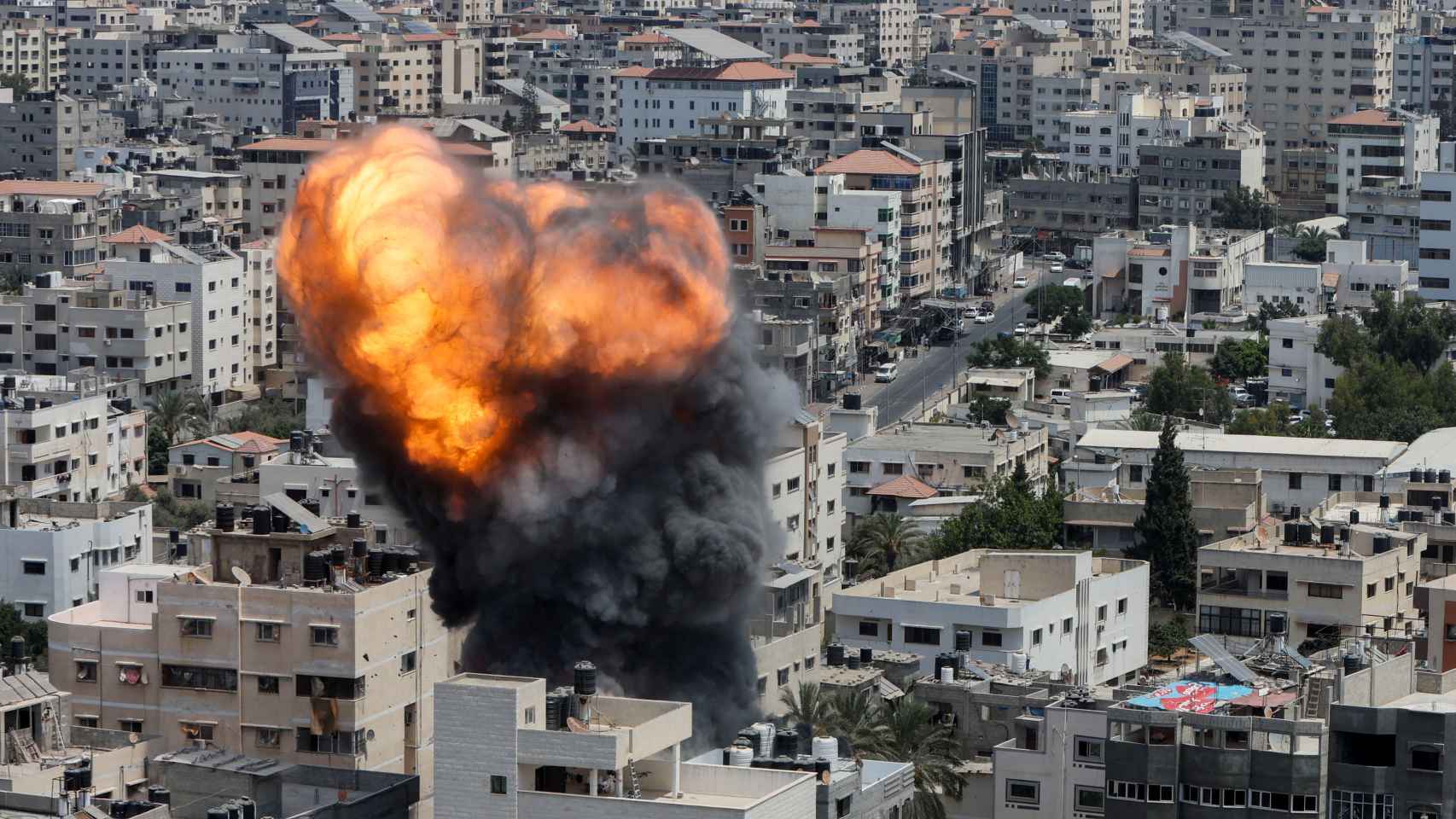 Bombardeo israelí en Gaza, octubre de 2023.