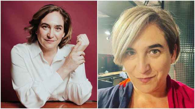 La exalcaldesa Ada Colau antes y después de su nuevo corte de pelo.