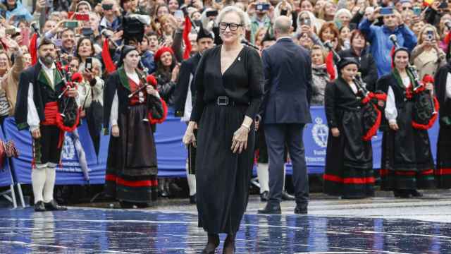 Meryl Streep en su entrada a los Premios Princesa de Asturias 2023.
