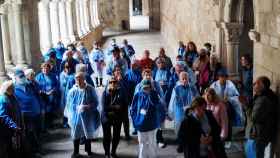 Imagen de la visita a la Ribeira Sacra de las y los participantes en los Reencontros con Galicia