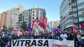 Imagen de la manifestación de Vitrasa.