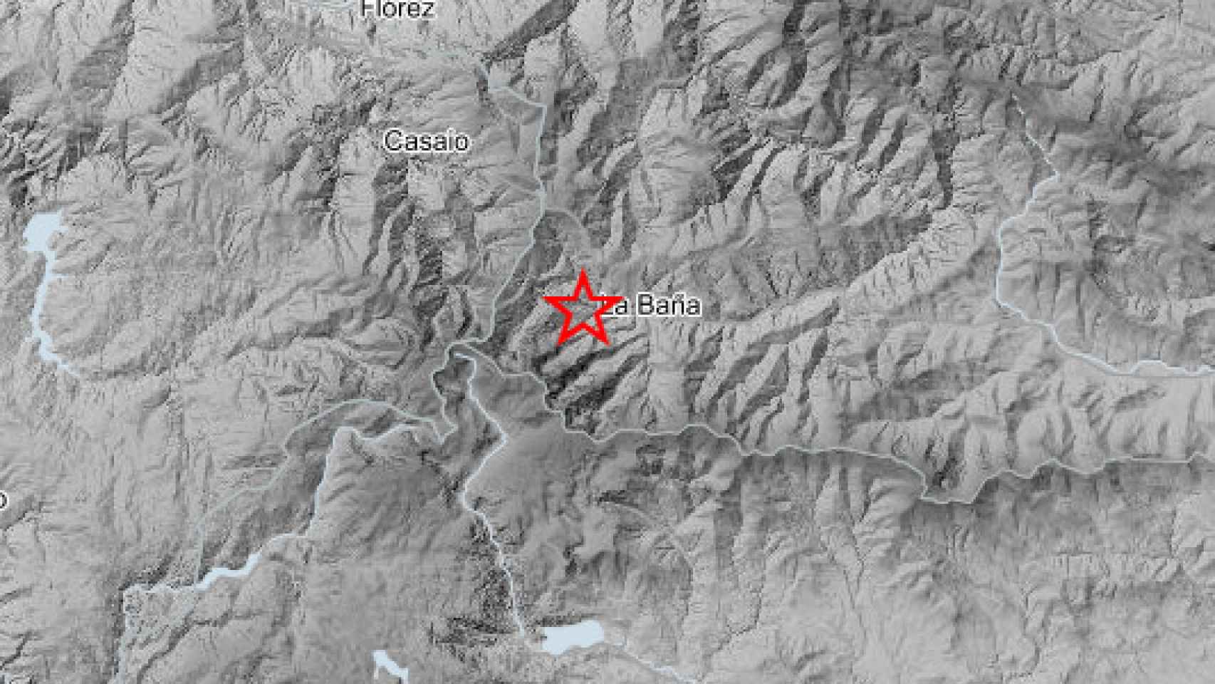 Imagen del terremoto registrado este domingo en el municipio leonés de La Baña.