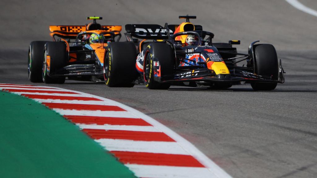 Max Verstappen, tras adelantar a Lando Norris en el GP de EEUU.