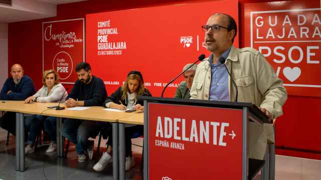 Pablo Bellido en el comité provincial del PSOE de Guadalajara. Foto: PSOE.
