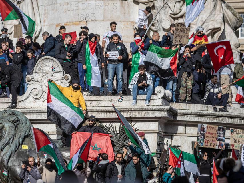 Manifestación a favor de Hamás en París.