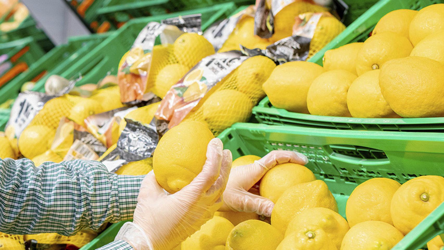 Limones en la frutería de las tiendas de la cadena valenciana.