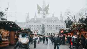 Mercado de Navidad de Viena en imagen de archivo.