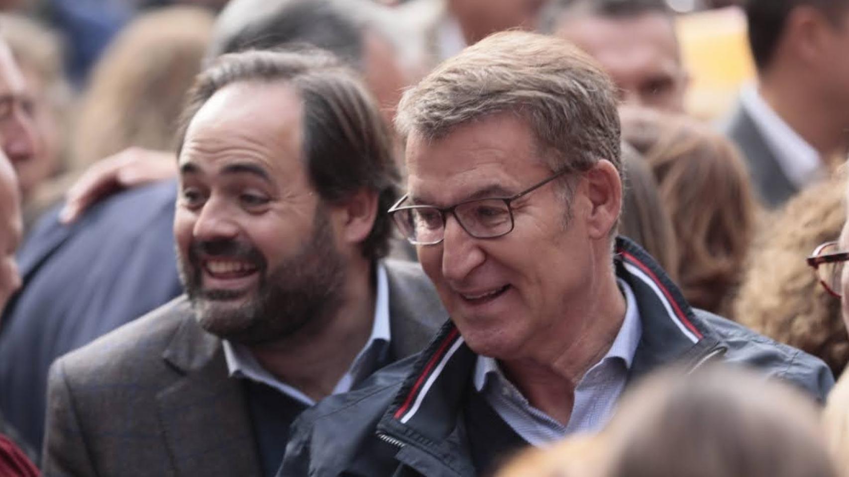 Paco Núñez y Alberto Núñez Feijóo, este domingo en Toledo