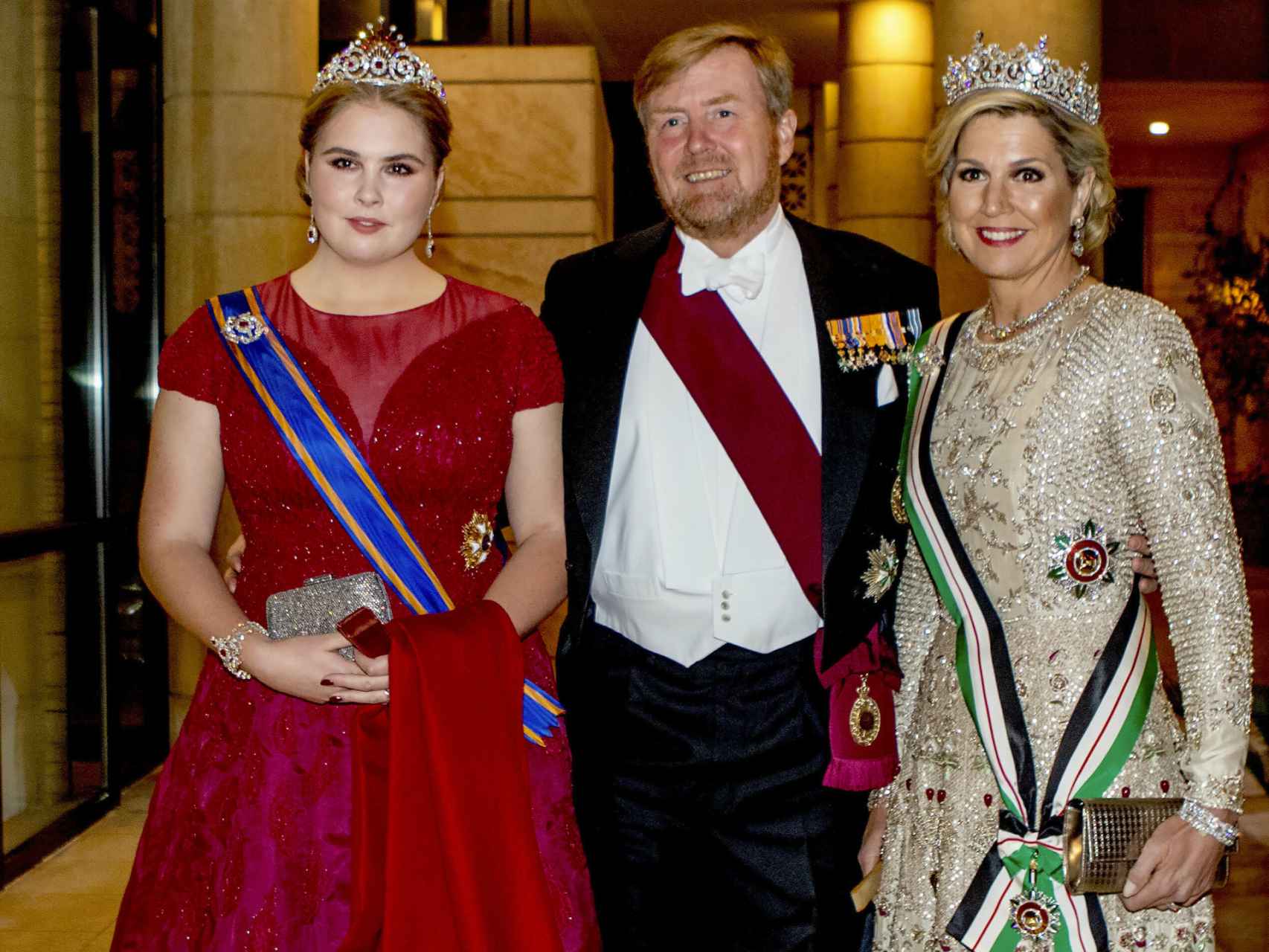 Los Reyes de los Países Bajos, con su primogénita.