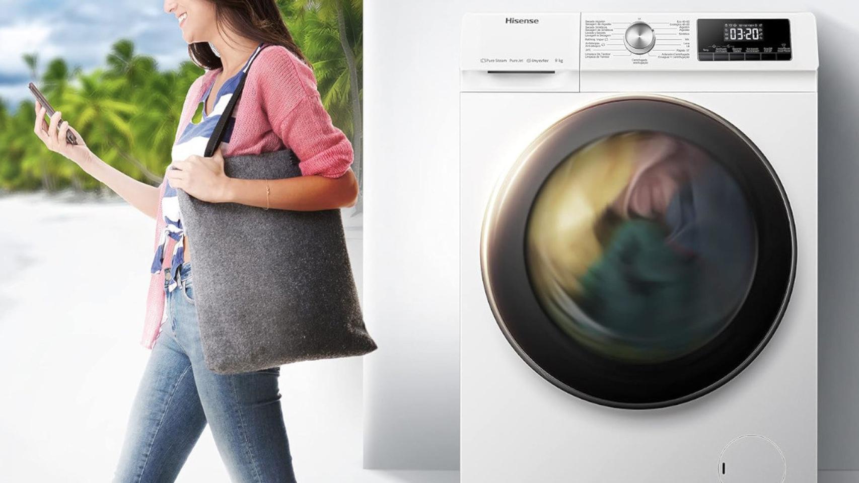Esta lavadora inteligente de Hisense se puede controlar con el móvil ¡y tiene 130€ de descuento!