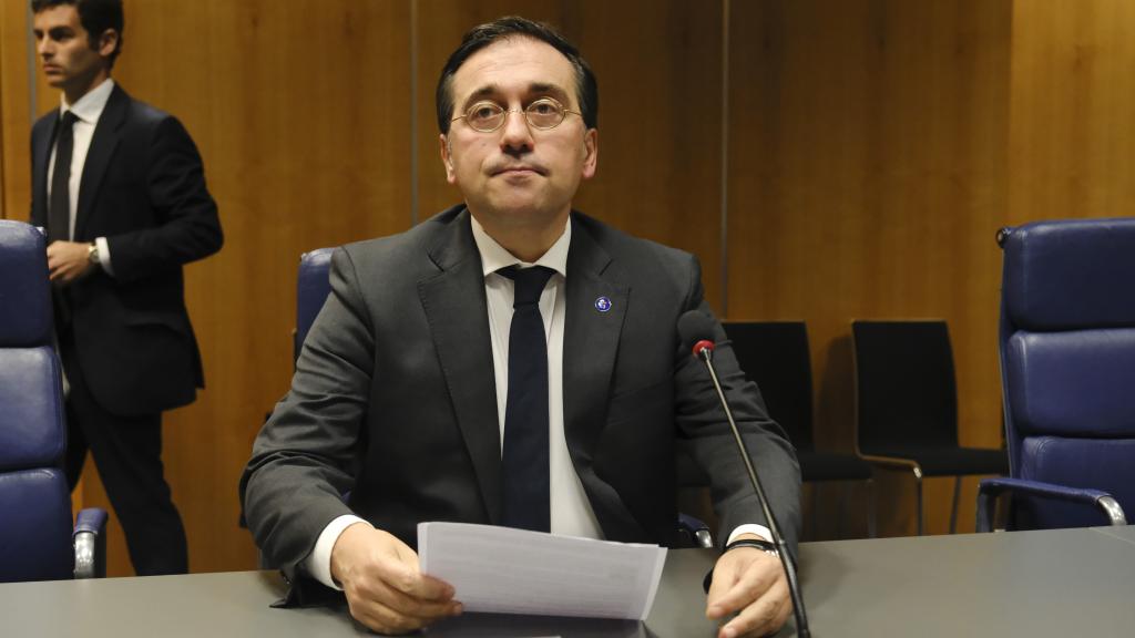El ministro de Exteriores, José Manuel Albares, durante una reunión de la UE