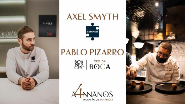 Pablo Pizarro y Áxel Smyth cocinarán ‘A4Manos’ un menú exclusivo en el Mercado Boanerges de Santiago