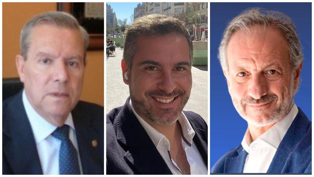 De izq. a dcha., Antonio de María, José Luis Azañón y Diego Valero, tres empresarios o exempresarios líderes de pymes.