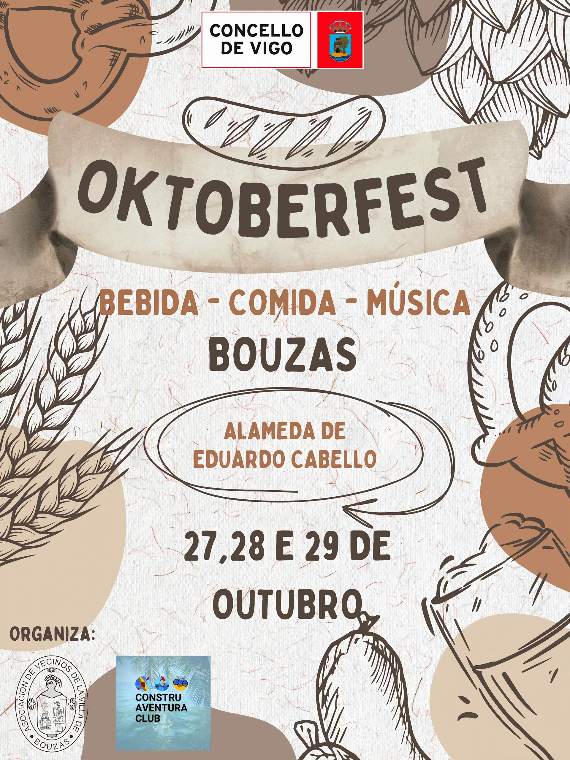 Cartel de la primera edición del Oktoberfest en Vigo. Fuente: Asociación de Vecinos de Bouzas.