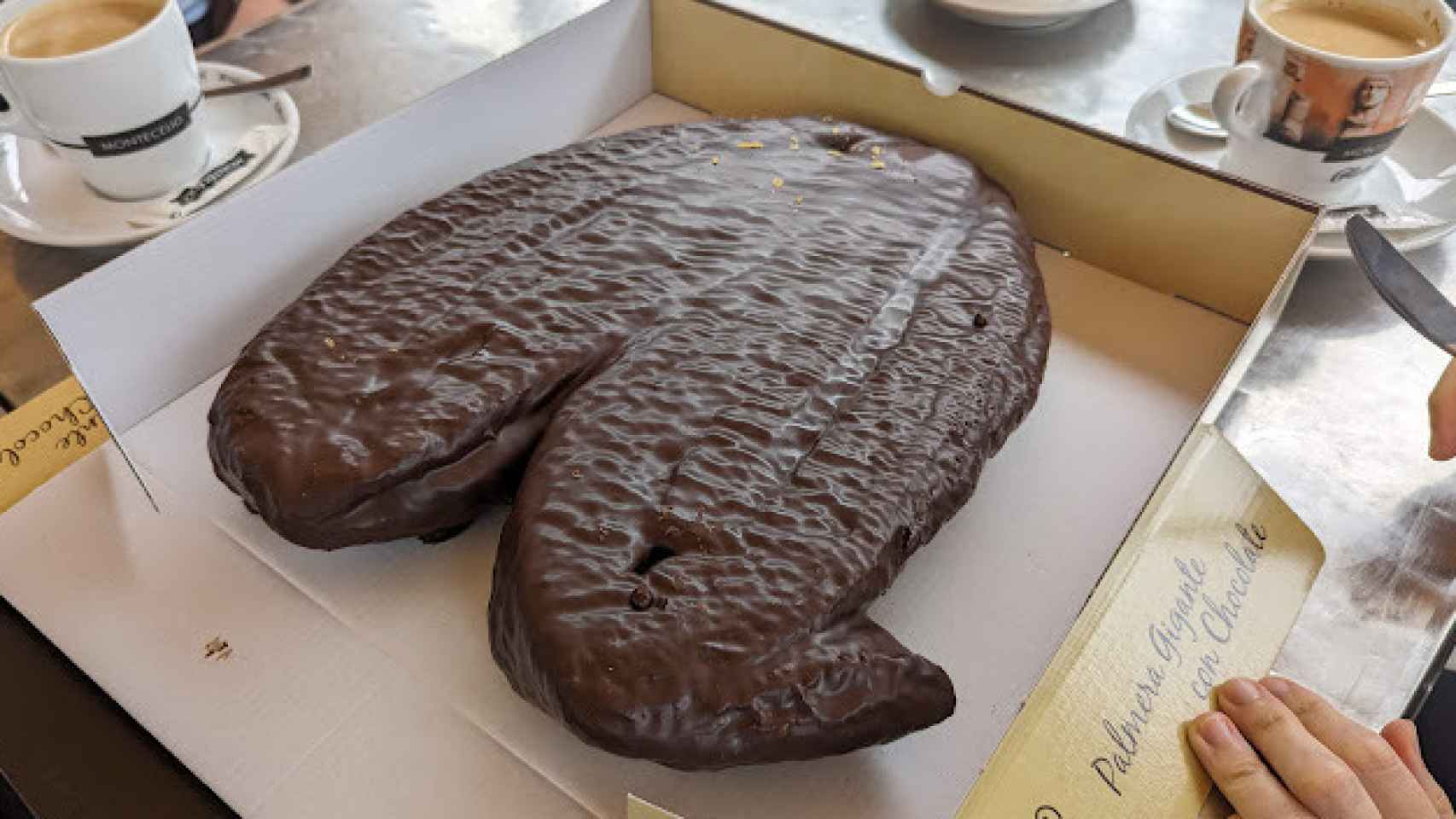 Palmera de chocolate gigante de Cafetería Royal III.