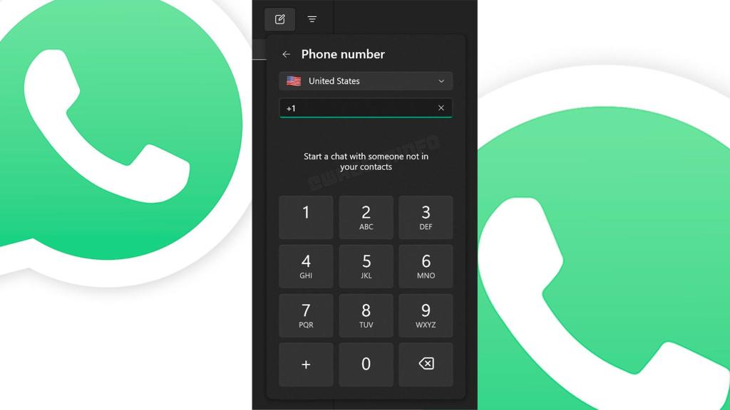 WhatsApp con el teclado numérico en Windows