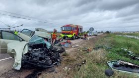 Accidente de tráfico en Talavera de la Reina (Toledo). Foto: CPEIS Toledo.