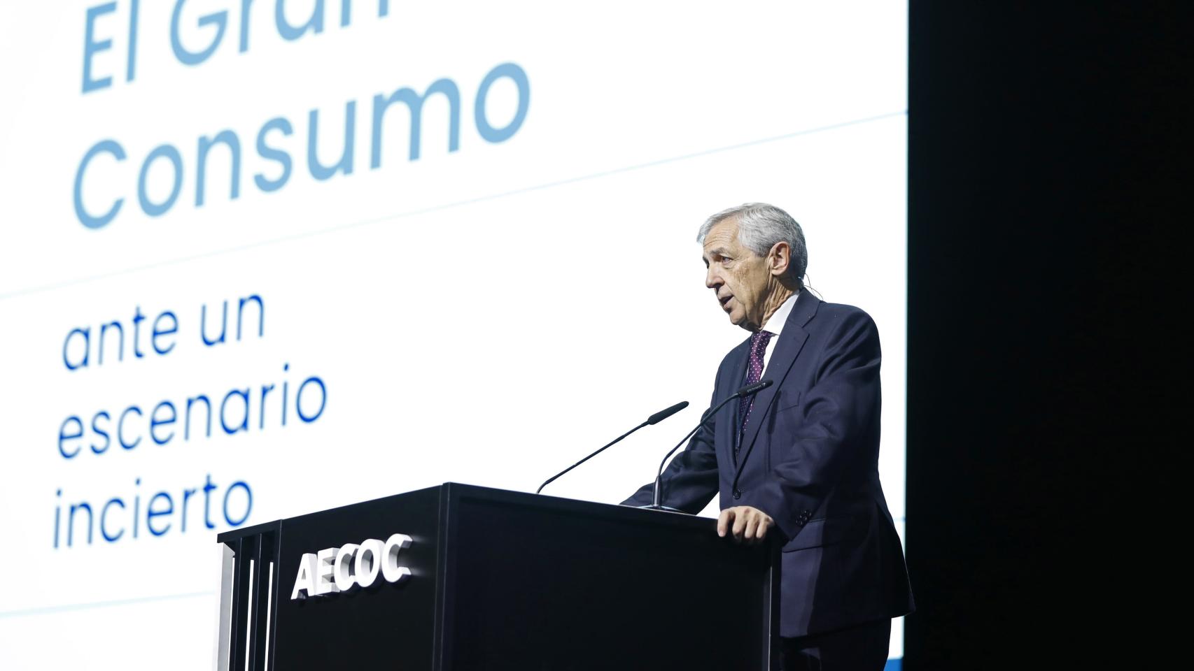 El presidente de Aecoc, Javier Campo, en la inauguración del Congreso de Gran Consumo