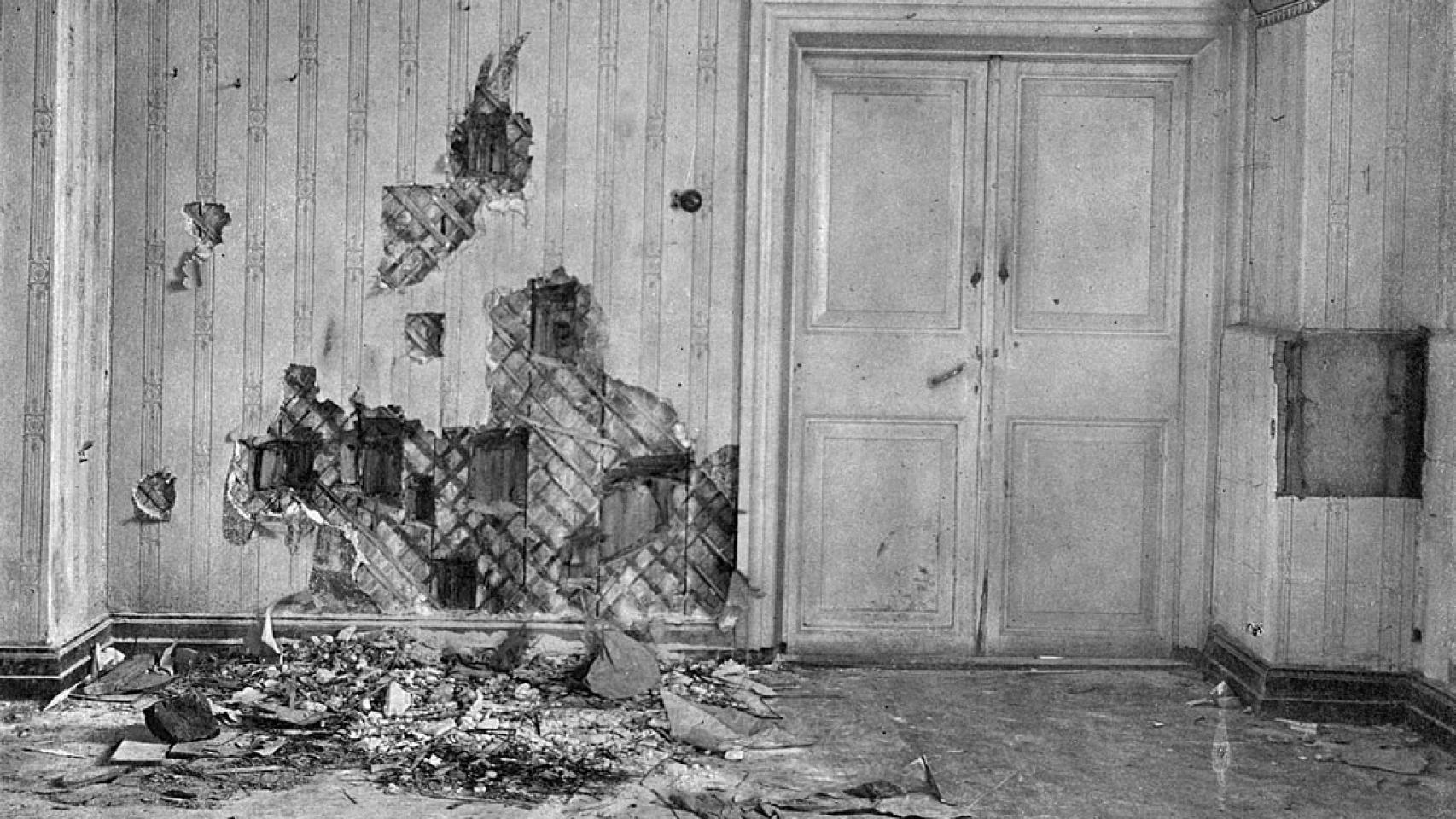 Sótano de la casa Ipatiev tras la ejecución. 1919