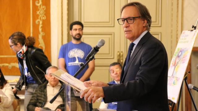 El alcalde de Salamanca, Carlos García Carbayo en otro acto