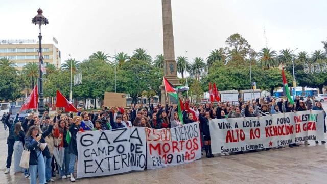 Gaza campo de exterminio: Movilización estudiantil en A Coruña en apoyo a Palestina