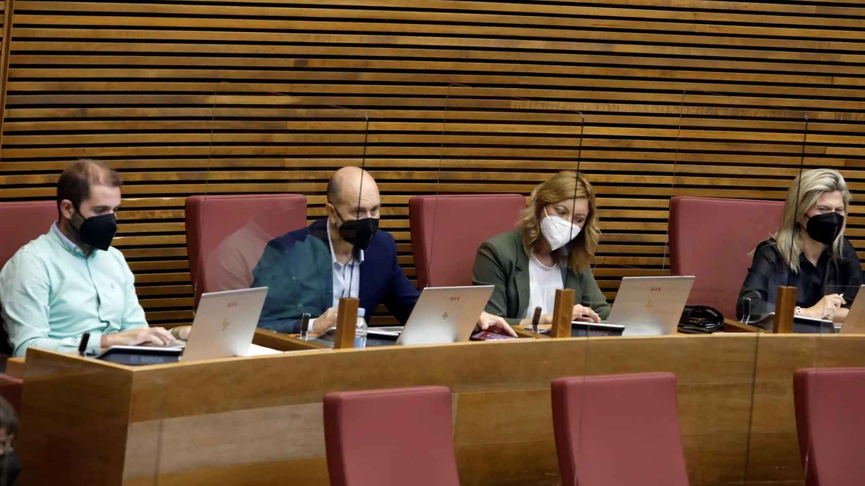 Los cuatro exdiputados de Cs que pasaron a ser no adscritos en una imagen de archivo