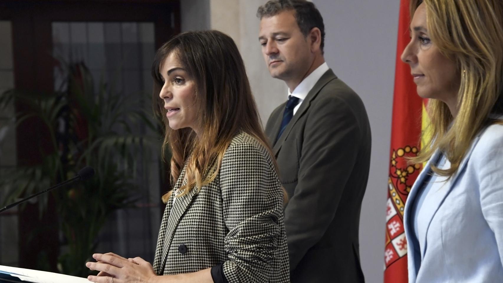 La vicealcaldesa del Ayuntamiento de Murcia, Rebeca Pérez, este viernes, en la rueda de prensa posterior a la Junta de Gobierno.