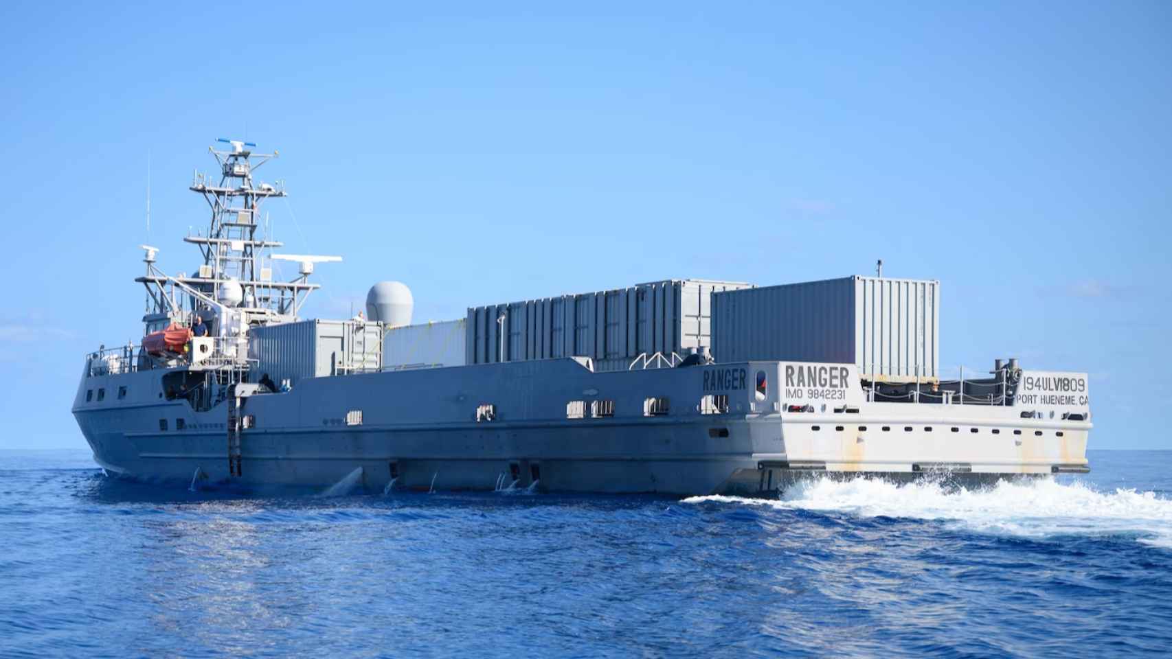 USV Ranger navegando en el océano Pacífico el pasado septiembre