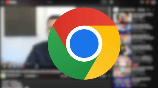 Fotomontaje de la página de YouTube con el logotipo de Chrome
