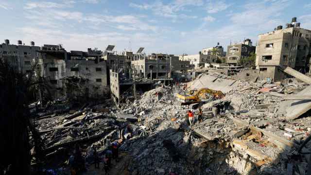 Edificios en la Franja de Gaza completamente destrozados por los bombardeos israelíes.