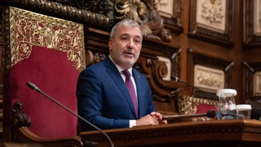 Jaume Collboni, en el pleno del Ayuntamiento de Barcelona