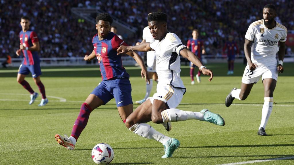Tchouaméni y Balde durante el último Clásico