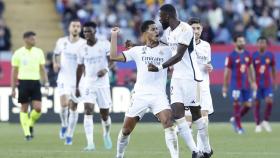 Bellingham celebra su gol en El Clásico.