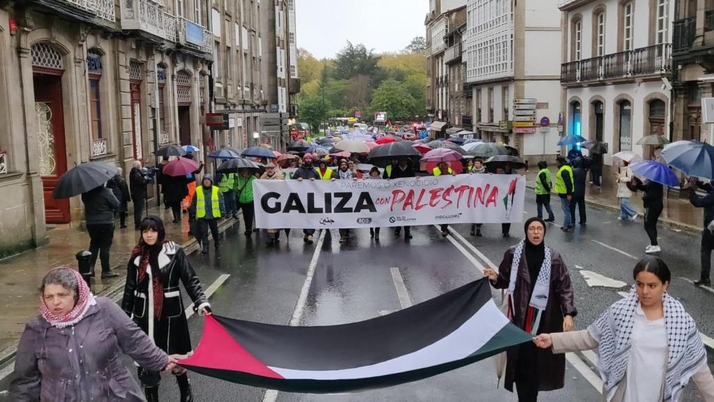 Manifestación por Palestina en Santiago.