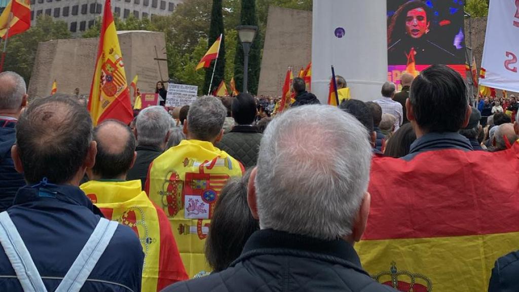 Manifestantes en la Plaza de Colón