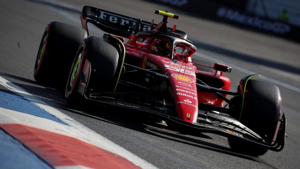 Carlos Sainz, durante la clasificación de ayer